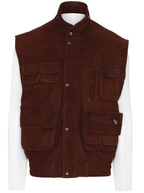 1995–2004, Country-Outfitter Leather Field Vest with Shell Pocket Array